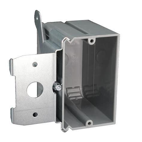 wide 1 gang metal box home depot|single gang adjustable electrical box.